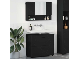 Vidaxl Conjunto De Móveis Para Banheiro 2 Unid. Preto