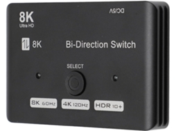 Divisor Hdmi, Divisor Hdmi 1 Entrada 2 Saídas 8k 60hz 4k 120hz, Seletor De Switch Hdmi Em Alumínio P Gokoco