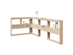 Cabecero en forma de L Librería 80 cm Madera Maciza de Pino