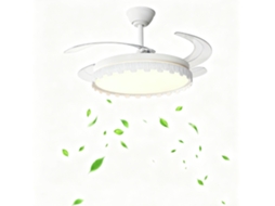 Ventilador de teto luminoso de 107 cm (42 polegadas), ventilador luminoso telescópico, ventilador luminoso silencioso