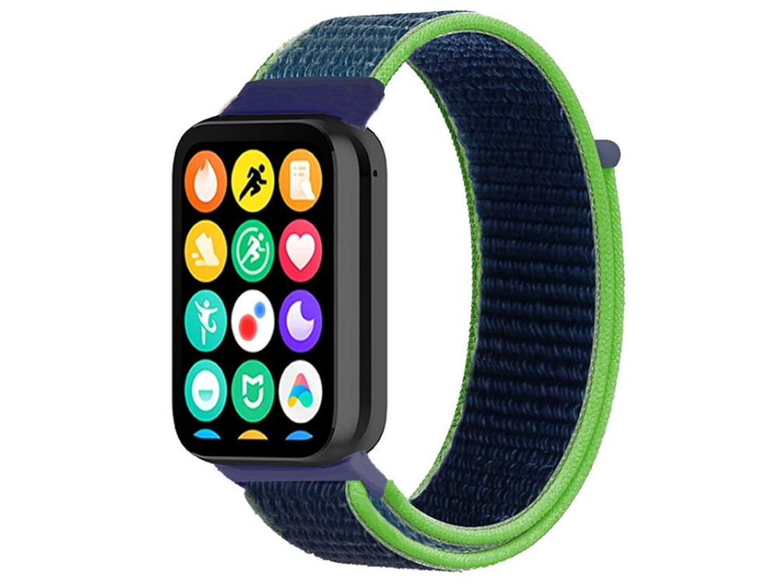 Bracelete Nylon com Fecho de Velcro Verde Limão para Redmi Watch 6/5/4 XIAOMOYU