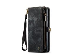 Capa Flip Para Celular, Nova Carteira Com Zíper, Capa De Couro Magnética Multifuncional.preto - Samsung A36