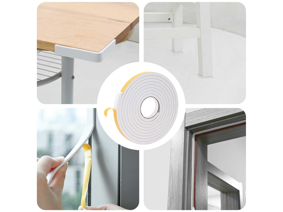 Vidaxl Fita De Espuma Autoadesiva 20 Unid. Branco 20mm X 5m Espuma Cr