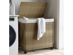 Vidaxl Cesto Para Roupa Suja Com Rodas 60x35x60,5 Cm Vime