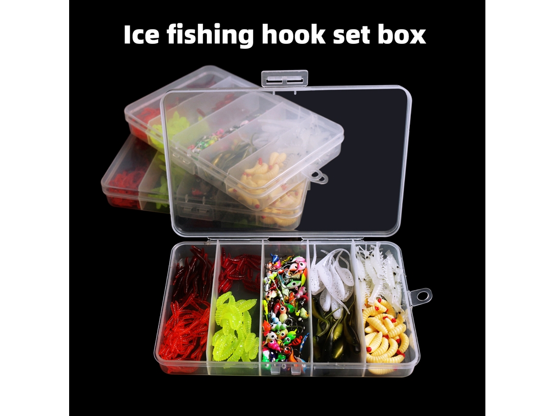 Kit Iniciante de Pesca no Gelo com 160 Iscas