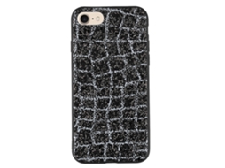 Capa LAXISCREED Apple 7/8 Preta Glitter Mate Antichoque