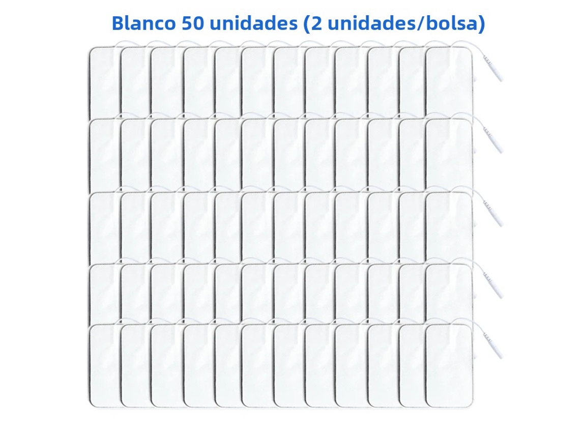 (branco, 50 Unidades, 5x9cm) Adesivos De Eletrodo Não Tecido, 5*9cm, Com Conector De 2mm