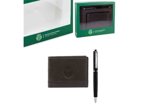 Carteira SPORTINGCP Scp Documentos Esferográfica Castanho