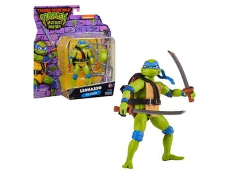 Figura Leonardo Tortugas Ninja Articulada De 11 Cm Con Accesorios Famosap25volumen