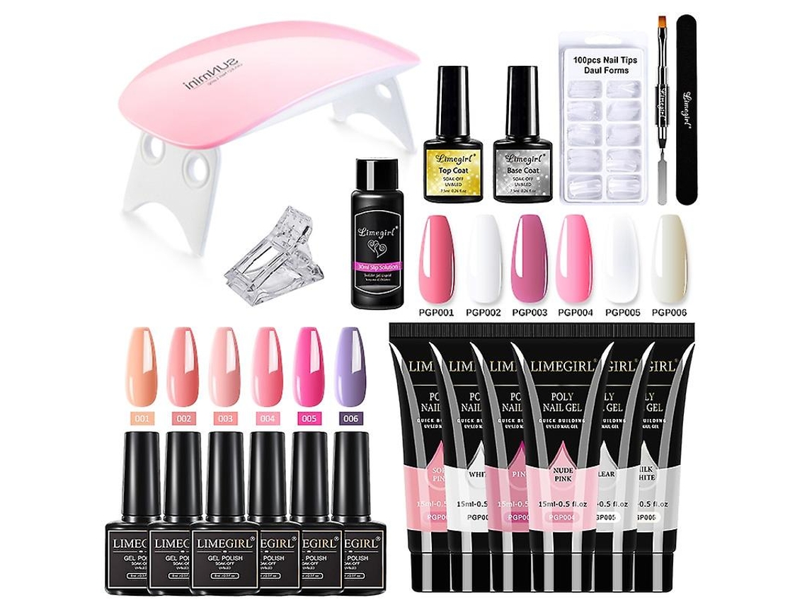 Kit De Manicure Com Lâmpada, Secador E Furadeira De Unha, Gel Para Unhas, Conjunto De Esmaltes Em Gel A Ly Ebike
