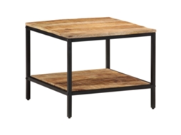 Vidaxl Mesa De Centro 55x55x45 Cm Madeira De Mangueira Áspera Maciça
