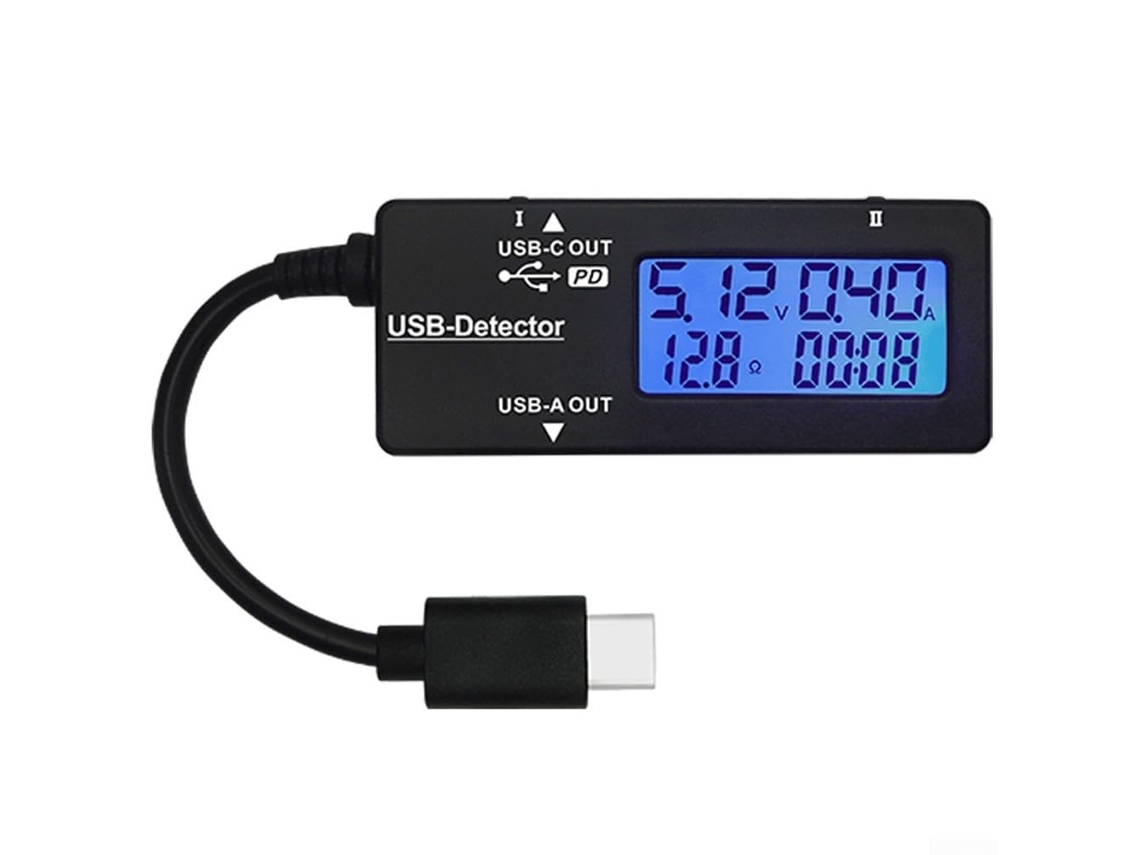 Testador Usb Digital Yb26d, Material Abs, Caixa Preta