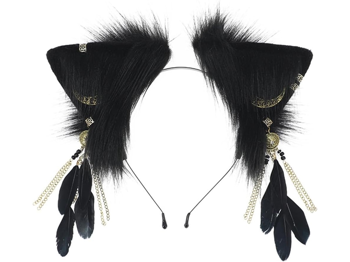 Tiara SFUSHOS de orelhas de cachorro para cosplay, baile de máscaras