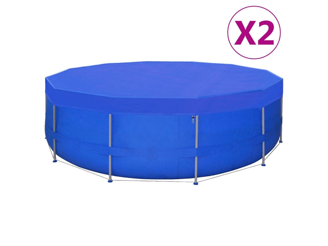 Vidaxl Coberturas De Piscina Redondas 2 Pcs Pe 540 Cm 90 G/m²