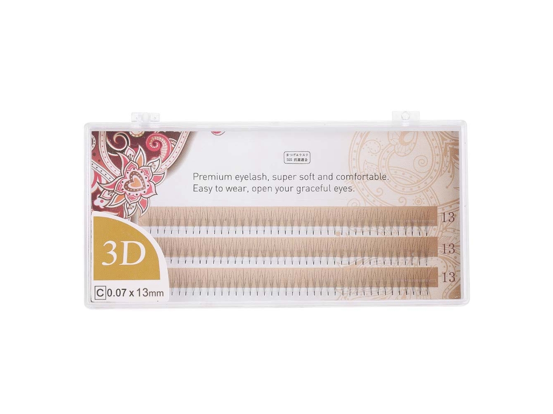 Cílios Falsos De Grafting 3d/4d Macios Naturais Leves Extensão 3d 0.07c 13mm