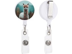 Porta Crachá Retrátil Alpaca, Porta Crachá Enfermeiras Engraçadas Com Clipe, Fofo Crachá Chaveiro De