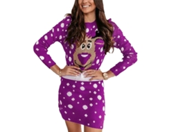 Laxiscreed Vestido Purple Bodycon Feminino Para Natal E Primavera, Estilo, Conforto E Elegância