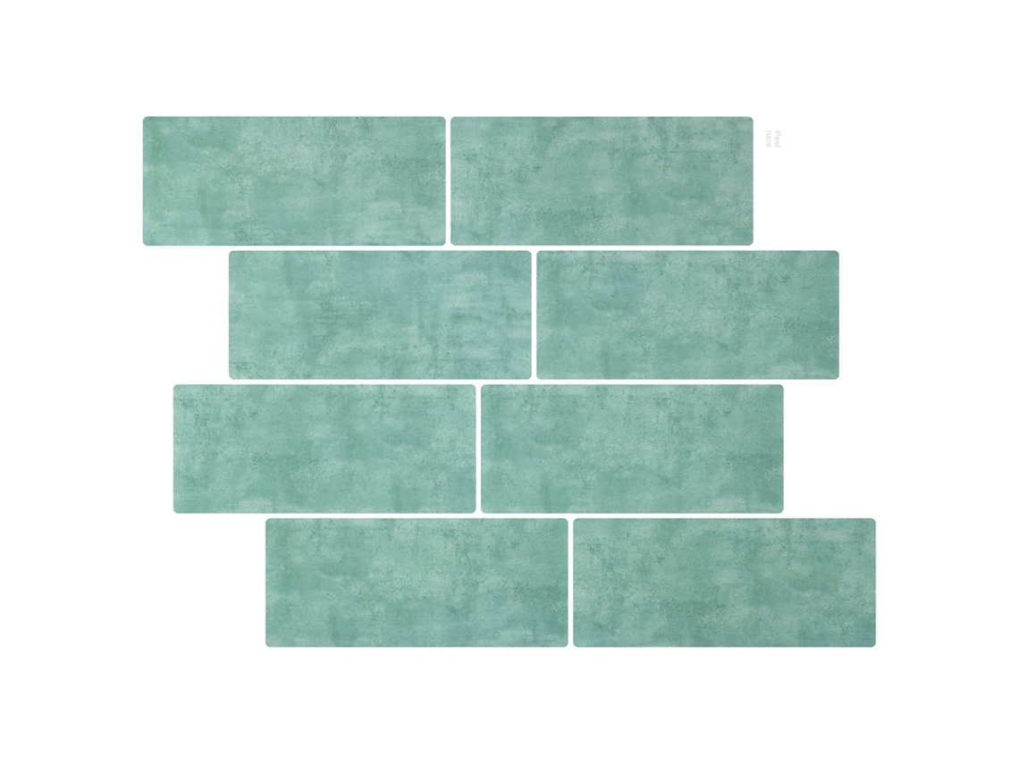 Vidaxl Azulejo Subterrâneo 10 Unid. Cinza Verde 29 X 21 Cm