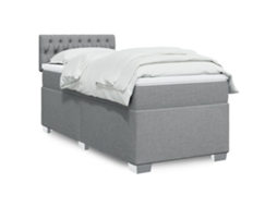 Vidaxl Cama com Molas/colchão 90x190 Cm Tecido Cinzento claro