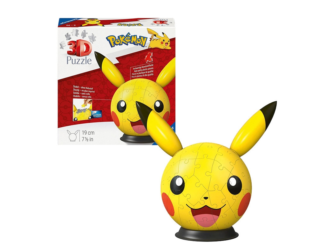 Puzzle 3d Ball 72p Pokemon Con Orejas