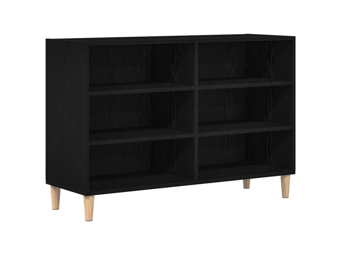 Conjunto 1 Estante De Armazenamento Vidaxl Preto Derivados De Madeira (103,5 X 35 X 70 Cm)