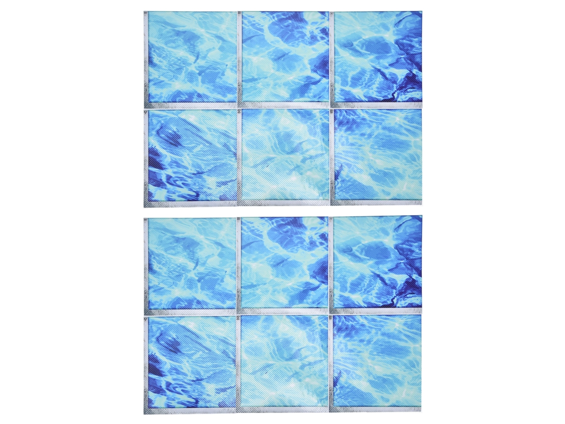 2set Adesivo Antiderrapante para Banheira 3d Pvc À Prova D'água Autocolante para Piscina Azulejos | S/MARCA
