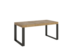 Mesa Extensível 200/460x90 Cm Tecno Carvalho Natural Com Pés Antracite Itamoby