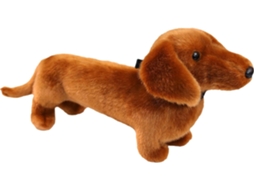 Dachshund Pelúcia, animal realista e fofinho.