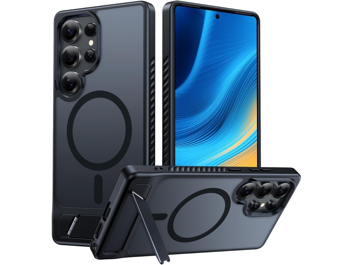 Capa Para Samsung Galaxy S24plus, Compatível Com Carregamento Sem Fio Magnético, Para Choque Antishoque. Czhhmartpreto