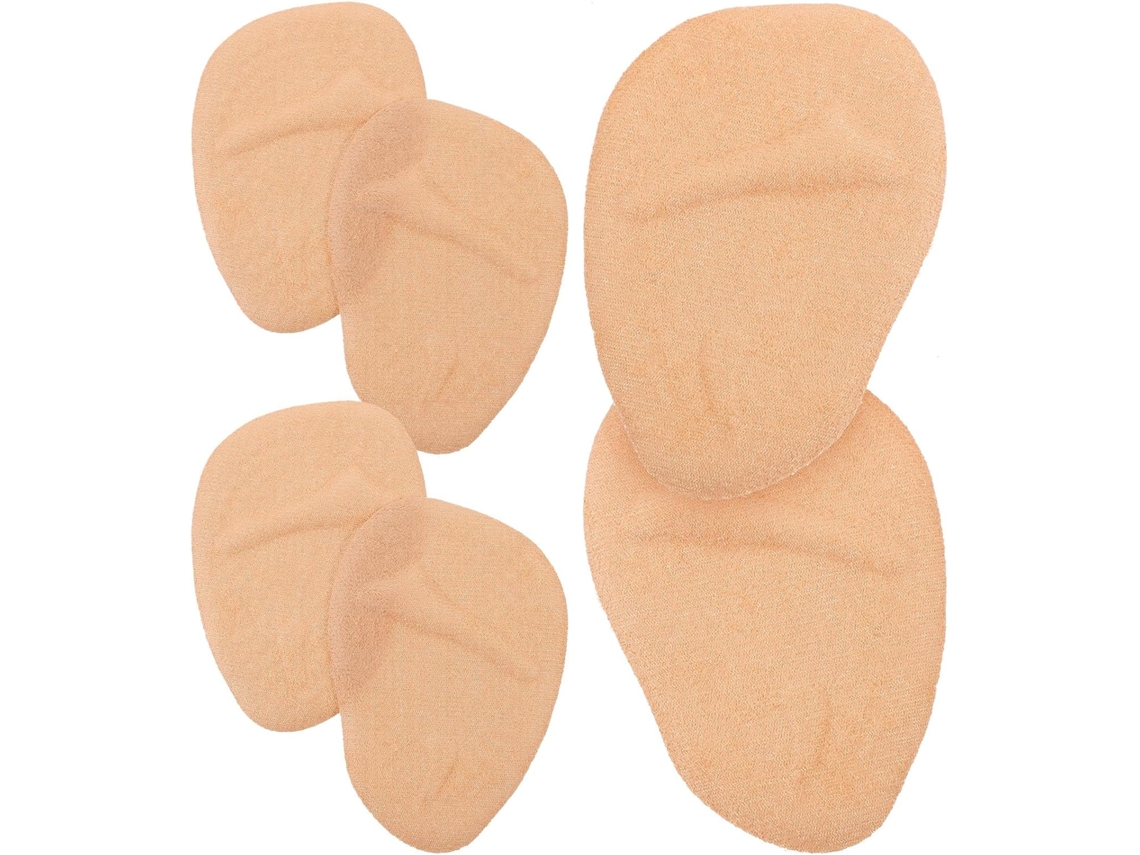 3 Pares De Palmilhas Grossas Com Almofadas Antiderrapantes Na Parte Frontal Do Pé, Confortáveis Para Os Calcanhares, Com