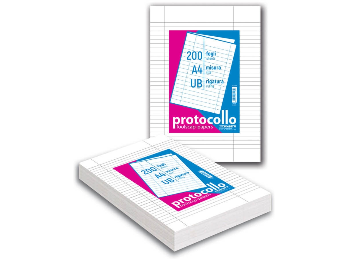 6502 Bloco de notas autoadesivo retângulo branco 200 folhas Blasetti
