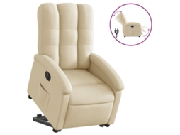 Electric Stand Up Recliner Chair, Electric Stand Up Recliner Chairs Vidaxl Creme Tecido