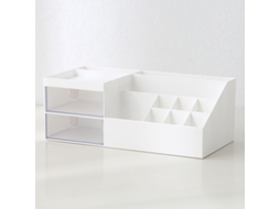 Organizador NOVA LINE de maquiagem e joias, 2 gavetas, branco