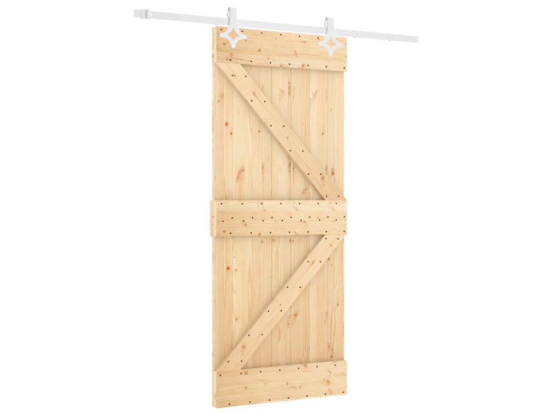 Maison Exclusive - Porta Deslizante Natural E Branco 80 X 210 Cm