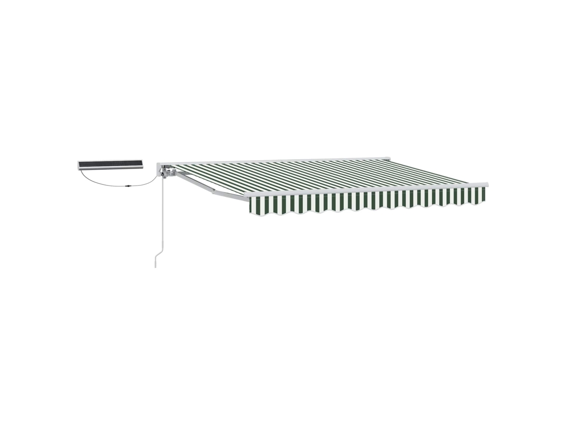 Conjunto 1 Toldo Retrátil Elétrico Vidaxl Branco Alumínio (3,5 X 2,5 M)