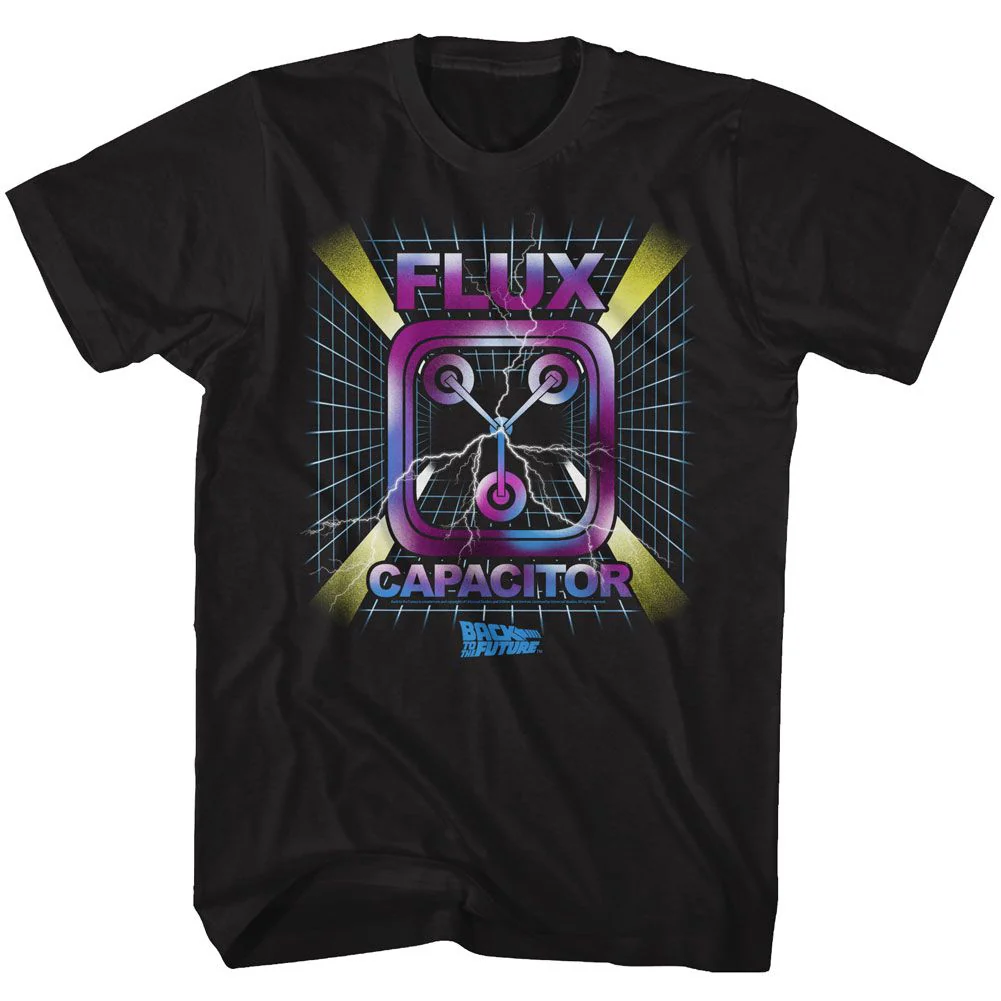 Unisex Adult T-shirt Rockinstone Back To The Future Movie Flux Capacitor Black Sizexxl
