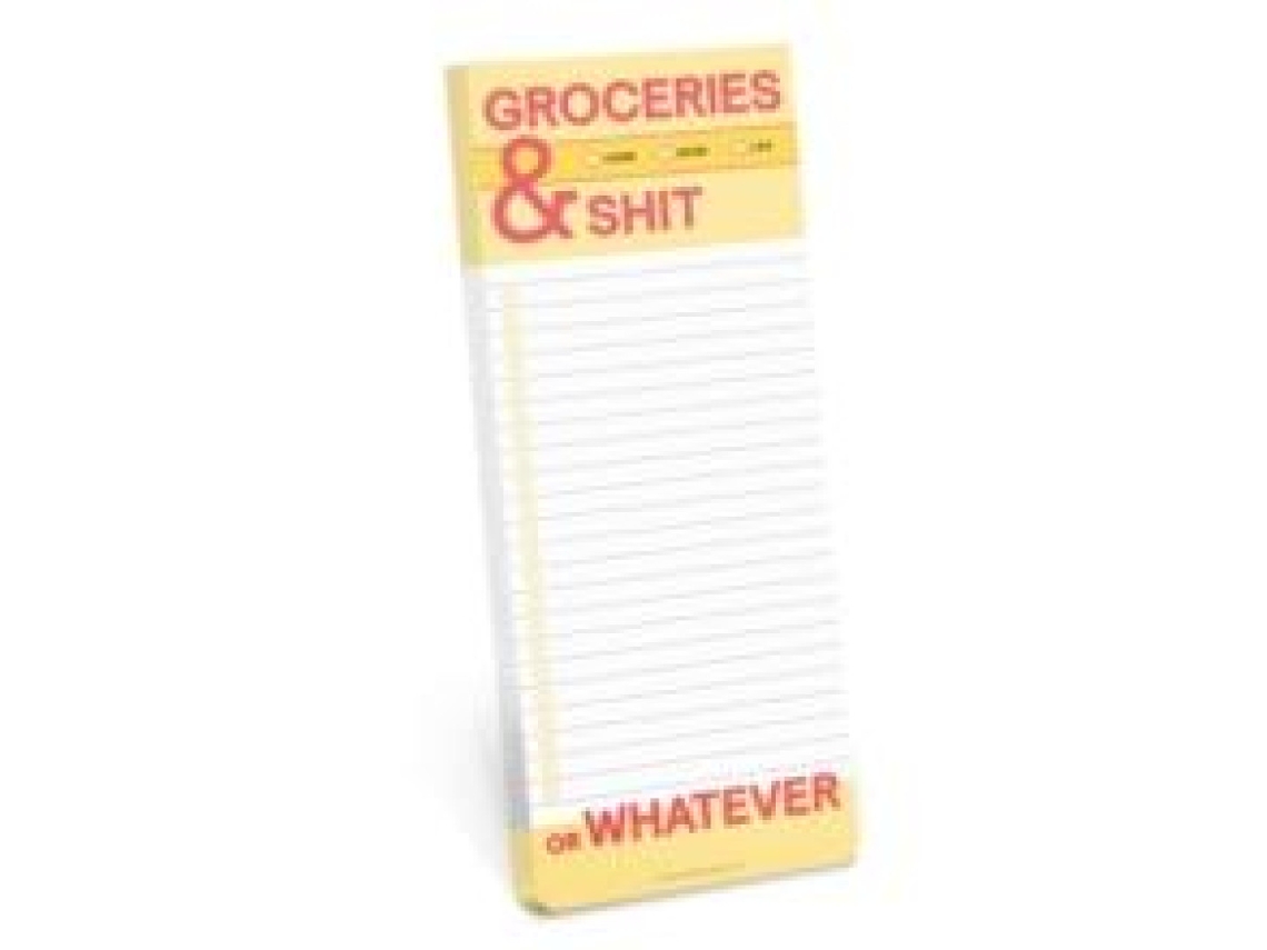Livro Knock Knock Groceries and Shit Make-a-List Pads de Knock Knock (Inglês)