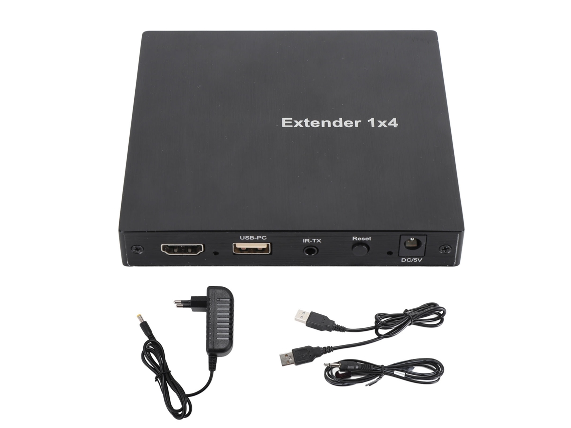 Aetheria extensor Divisor Kvm 1x4 Hd 1080p 200m/656ft para Pc Laptop Set Top Box com Plug Eu
