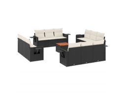 Garden Sofa Set, Garden Sofa Sets Vidaxl Preto Rattan / Vime (n/a)