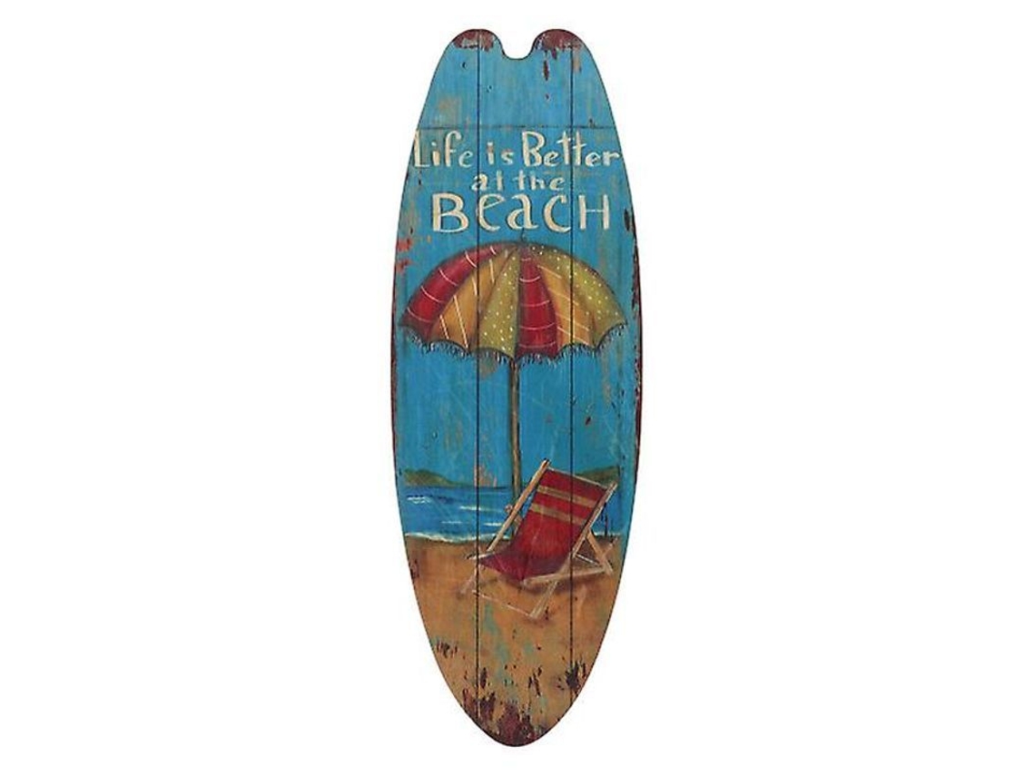 Adorno De Prancha De Surf Em Madeira - Decorativo Para Sala, Loja, Dormitório E Mais - Presente Ideal Para Amantes Do Mar