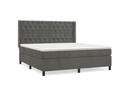 Box Spring Bed, Box Spring Beds Vidaxl Cinzeto Veludo (160 X 200 Cm)