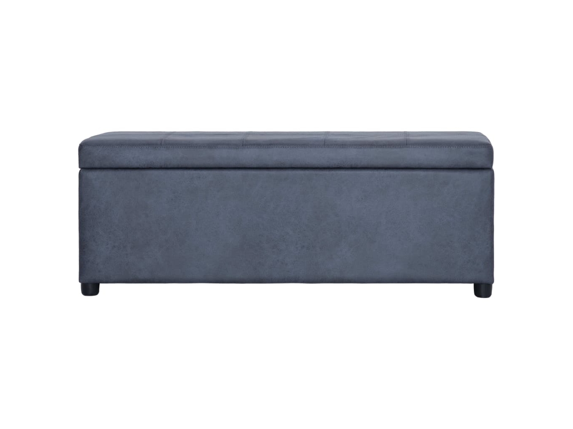 Banco com Arrumação Camurça Artificial Cinzento MAISON EXCLUSIVE (116 cm)
