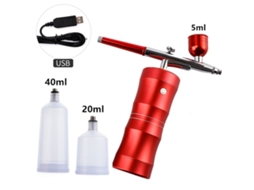 Kit De Mini Compressor De Ar Rosa, Aerógrafo, Pistola De Pintura, Aerógrafo Para Nail Art, Tatuagem E Artesanato Slowmoose