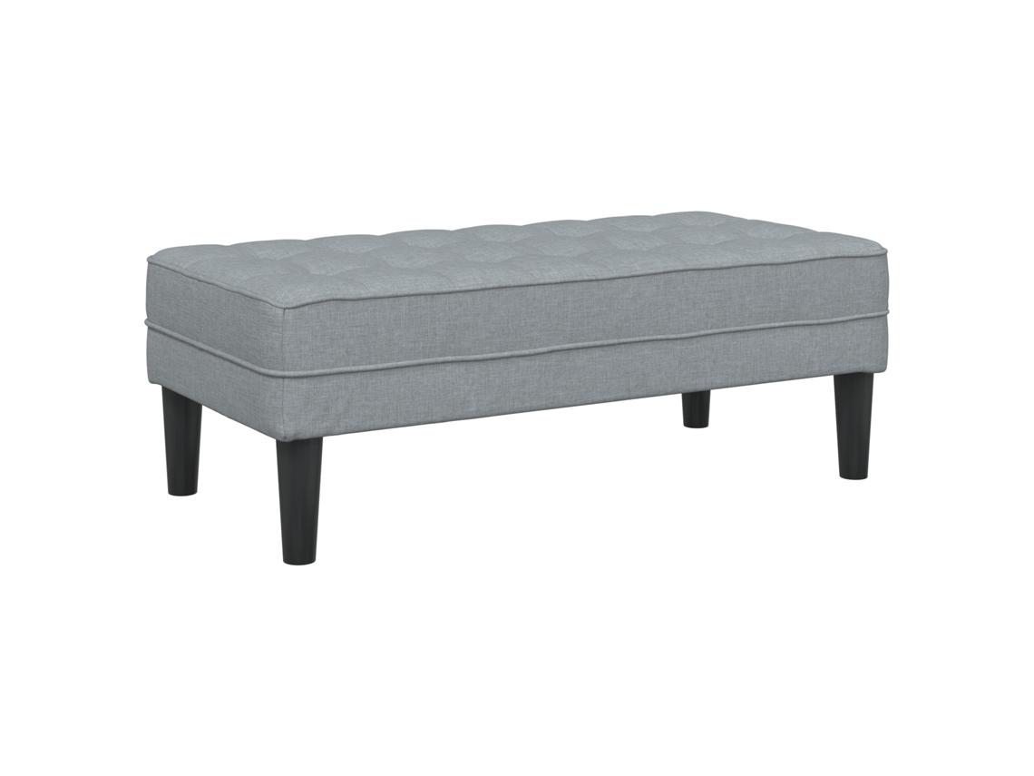 Conjunto 1 Otoman Moderno Vidaxl Cinzento-claro Contraplacado (113 X 57 X 39 Cm)