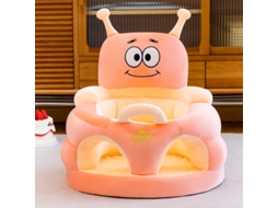 Cadeira De Apoio Para Bebé Eifson Sofá De Peluche Com Encosto Alto E Base Antiderrapante - Rosa Claro