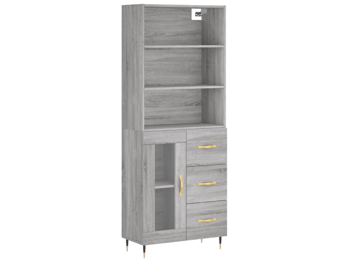 Highboard, Highboards Vidaxl Cinzeto Madeira Processada (n/a)