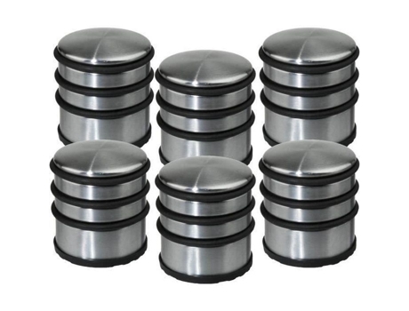 Conjunto de 6 batentes de porta - Sólidos e Práticos - em aço inoxidável - CLEAN HOUSE - Redondo