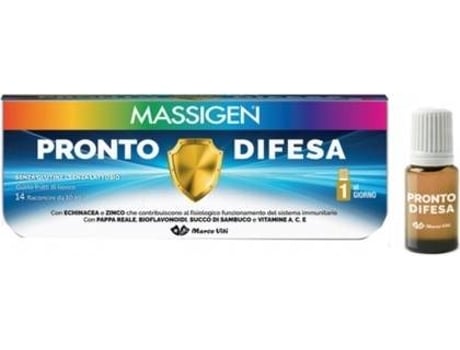 Suplemento Alimentar MASSIGEN Defesa Pronta (14 frascos de 10ml (Frutos selvagens))