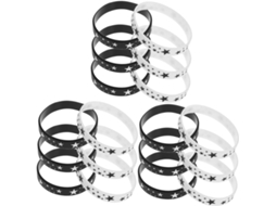 Conjunto Tehaux com 18 pulseiras ajustáveis de design elegante.