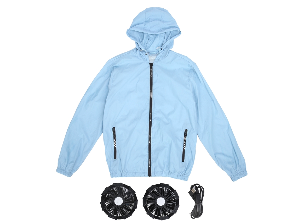 Chaqueta Refrigerante Com 2 Ventiladores Ajustáveis 3 Níveis Para Clima Quente M